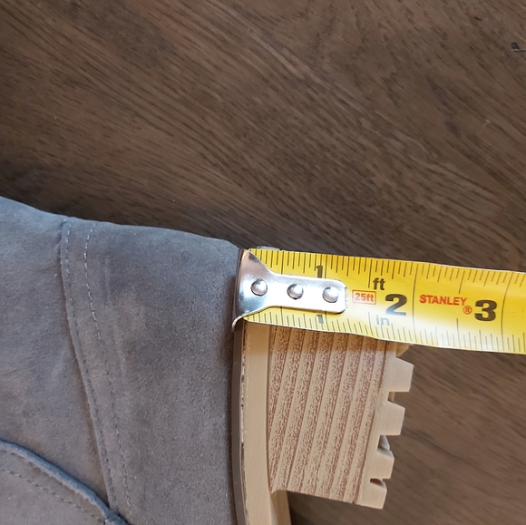 Boots, beige/taupe size 7 faux suede - Picture 6 of 6
